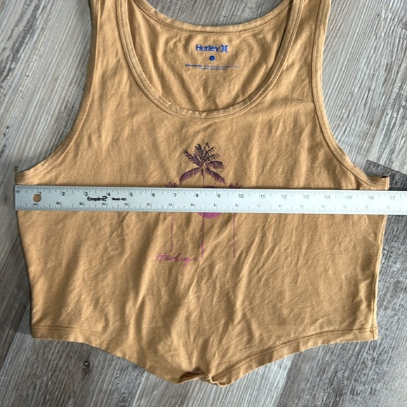 Hurley Graphic Iced Coffee Stretch V Point Hem Crop Top - Picture 5 of 6